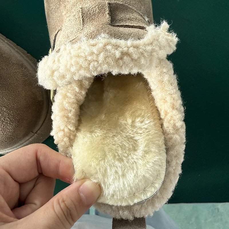 Autumn Winter Thick Sole Plush Snow Boots Women Comfy Warm Fleece Lining Ankle Boots Woman Anti Slip Platform Cotton Shoes Mujer