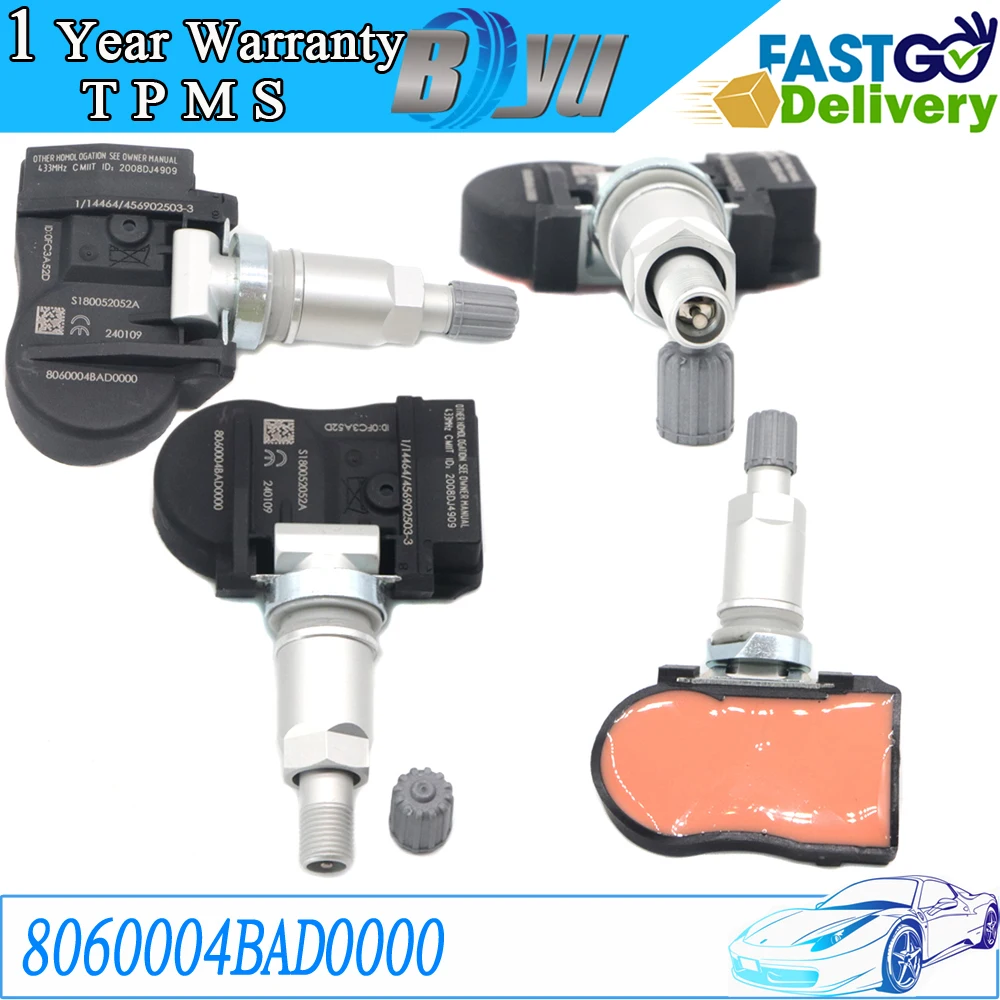 

4PCS Car Tire Pressure Monitor TPMS Sensor NEW For Trumpchi 433MHz 8060004BAD0000