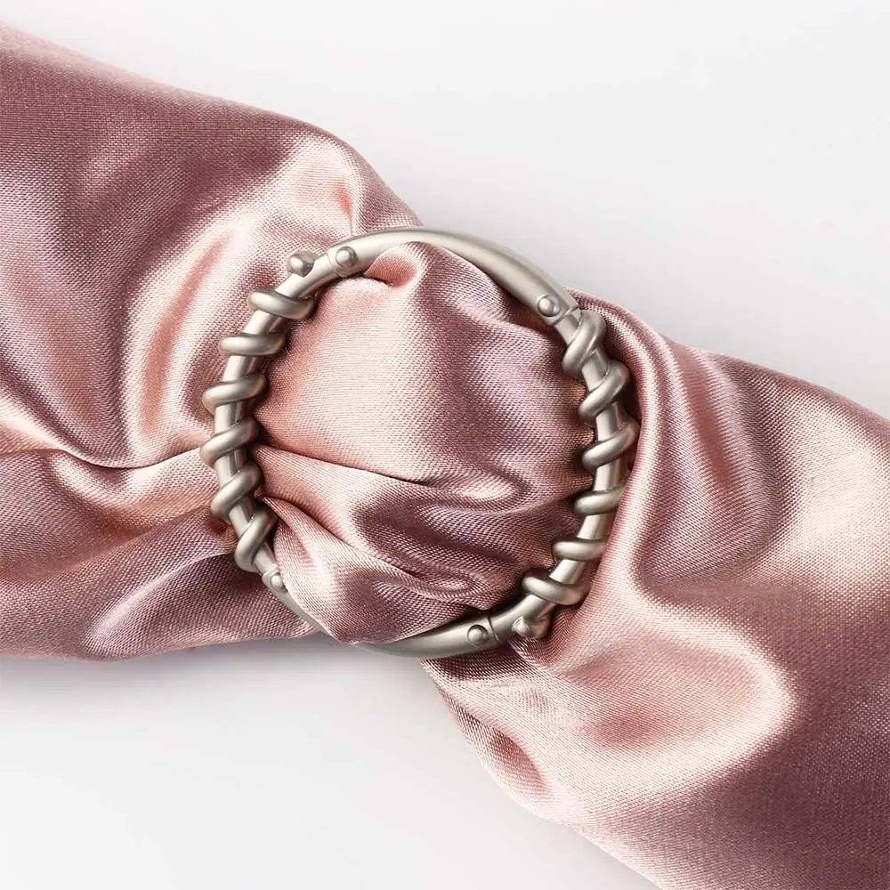 Waist Adjustment Fixed Snap Clothing Corner Knotted Buckles Multifunctional Classic Round Metal Scarf Buckle Headscarf Pin