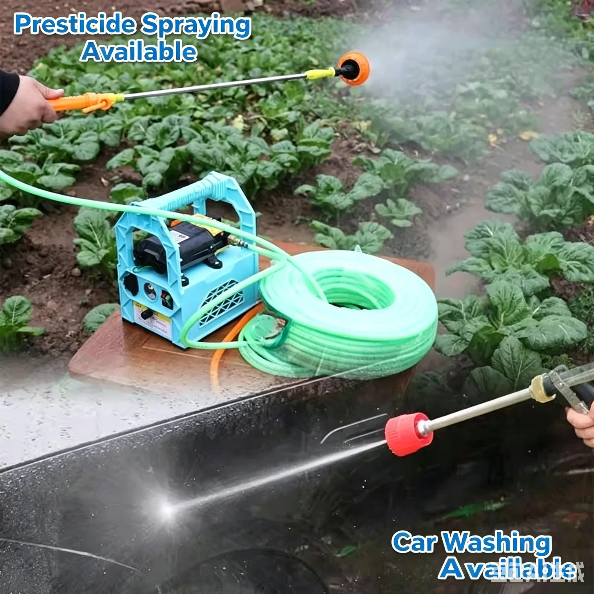 Handheld Rechargeable Electric Sprayer, Dual Diaphragm Pump, High Pressure Sprayer for Fruit Tree Pesticide, Water Pump & Car Wa - view 4
