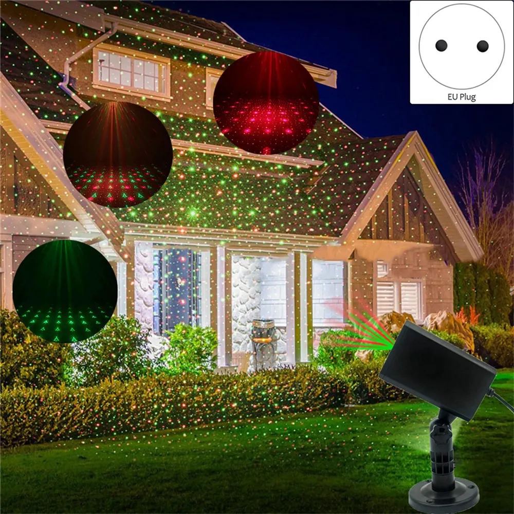 Projector Lamp, Outdoor Lawn Lamp, Waterproof Outdoor Christmas Decoration Garden Lamp EU Plug