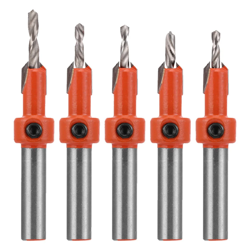 

5Pcs Wood Countersink Drill Bit Set Precision Carbide Counterbore Tool Efficient Self-Tapping for DIY Carpentry