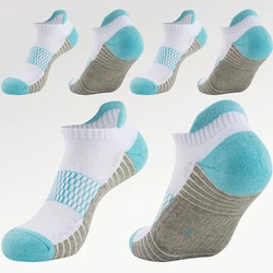 Chaussettes de compression respirantes coordonnantes pour femme, chaussettes de fitness, chaussettes de rinçage, serviette astronomique, courtes, bateau, entraînement, course à pied, 3 paires