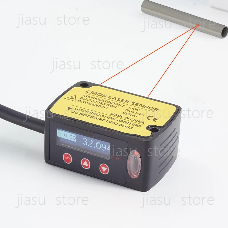 MOTEE CMOS Laser Sensor Laser Displacement Sensor, Laser Ranging, Thickness Measurement, Height Sensor, NPN Analog, RS485