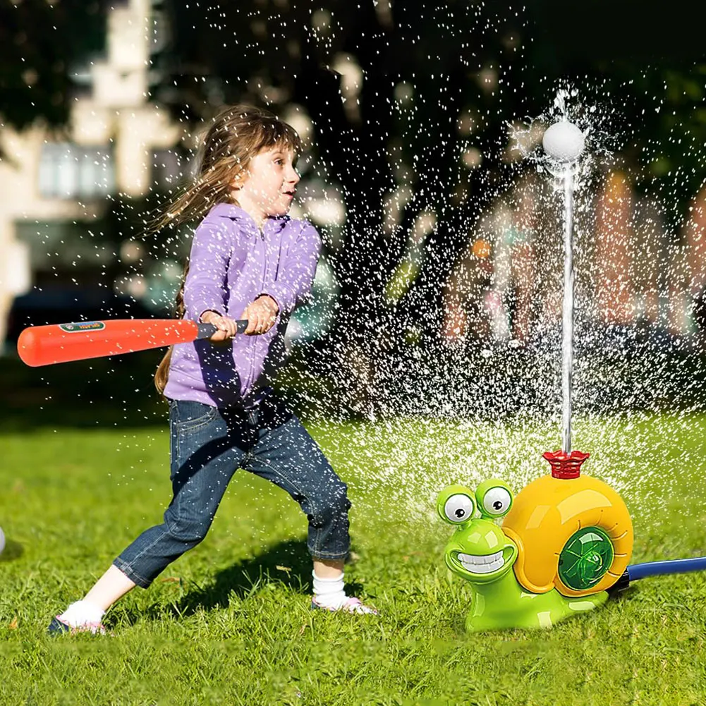 Arroseur d'eau d'escargot de dessin animé, jouet de Baseball, jardin d'été, pelouses, jouets d'eau de pulvérisation pour enfants, jeu en plein air