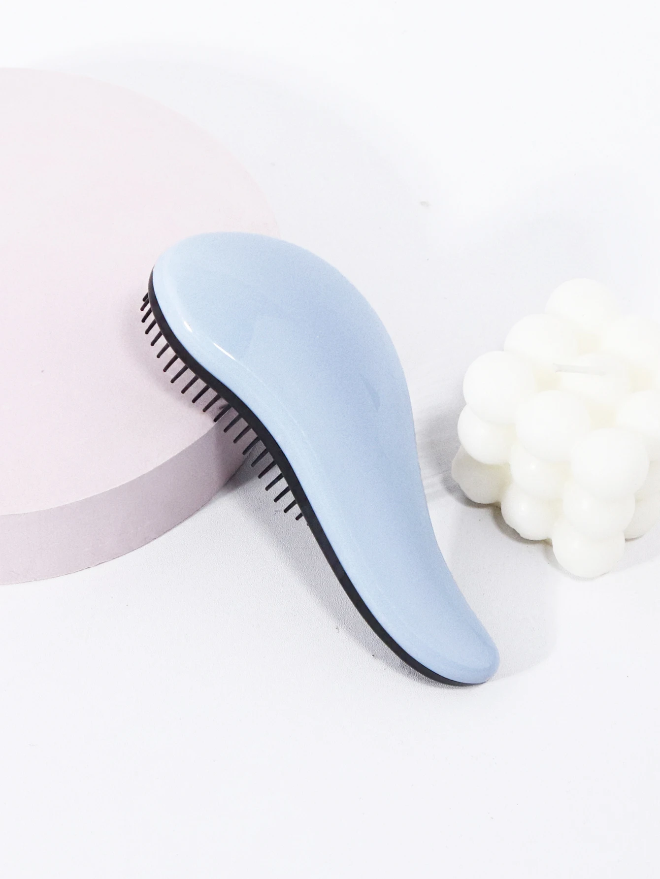 Solid Color Anti-Static Massage Brush, Soft Nylon Hair Brush, Suitable for Both Dry and Wet Use