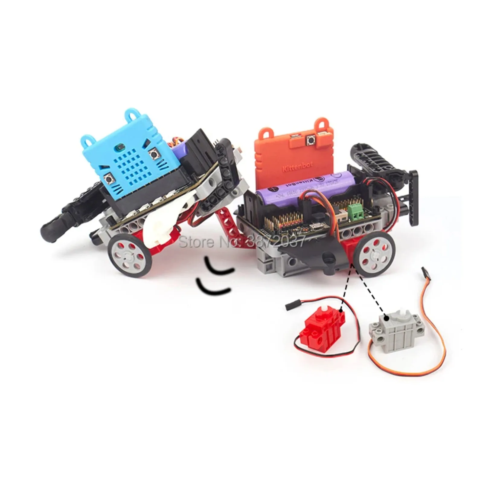 4 pz/lotto DIYmall grigio servomotore rosso per Geekservo Geek Servo con filo compatibile con legoeds Micro:bit Smart Car 3-5V