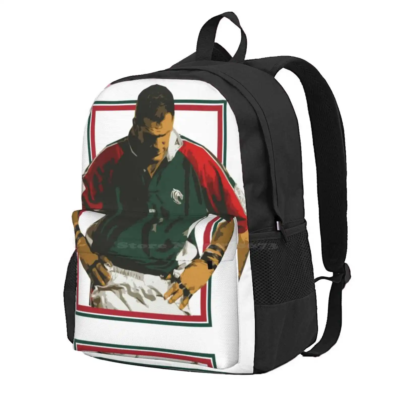 Martin Johnson 90S Hot Sale Schoolbag Backpack Fashion Bags Martin Johnson Leicester Tigers Premiership Rugby Union Ben Kay