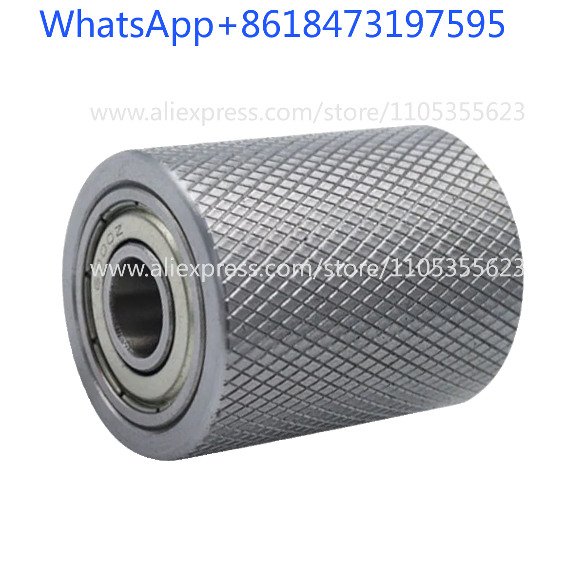 2 pcs Reticulated knurled driven wheel Iron wheel Unpowered roller Metal double bearing pulley