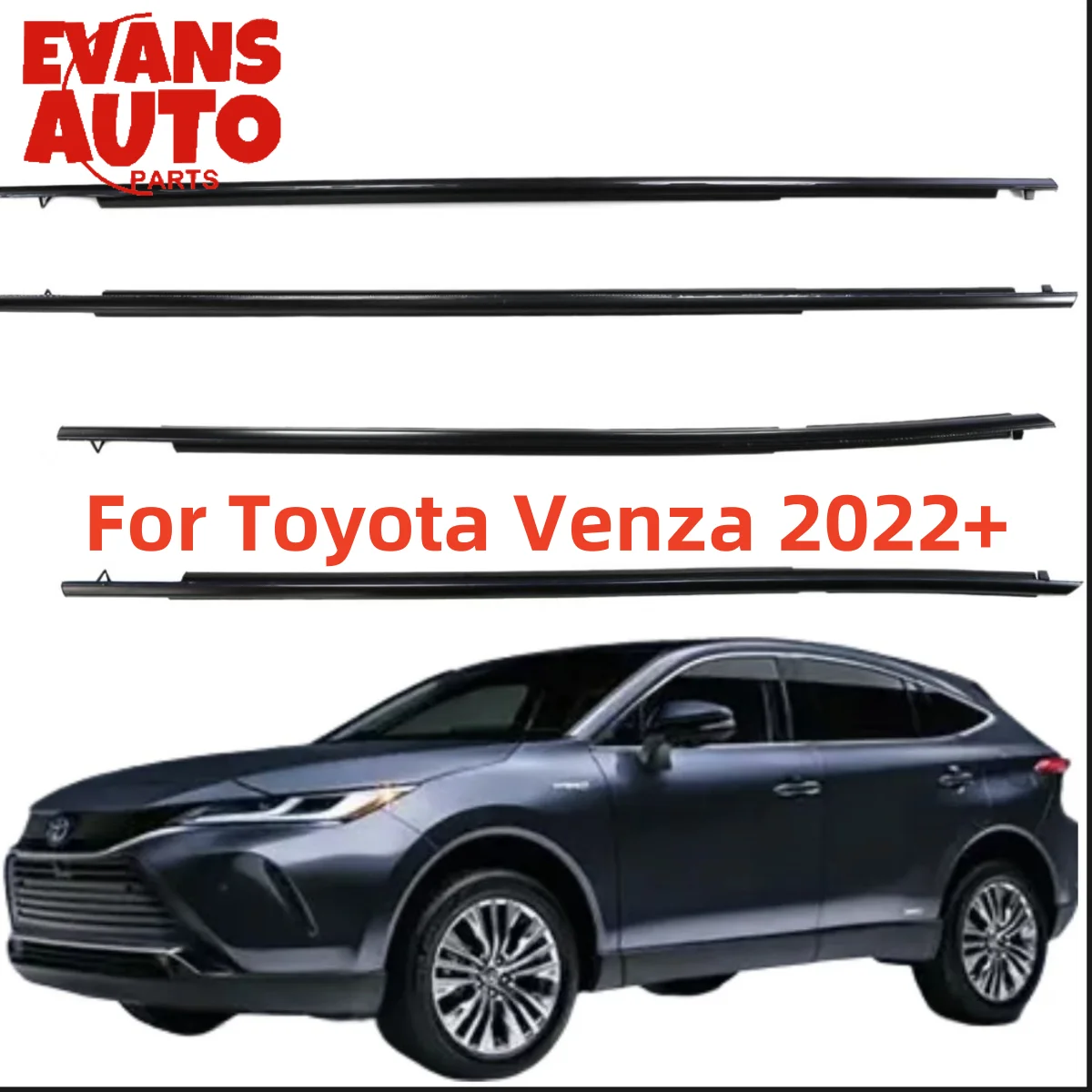 

4Pcs Car Window Weatherstrip For Toyota Venza 2022+ 75720-0E160 75710-0E160 75740-0E160 75730-0E160
