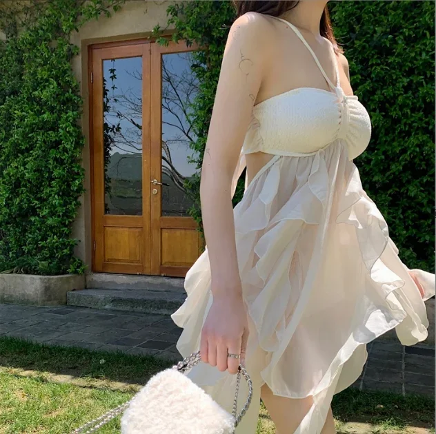 Sexy Fairy Version Bikini Swimming Costume V-Ne Polyester Lycra Material Thermal Spring Vaion Photo Taking