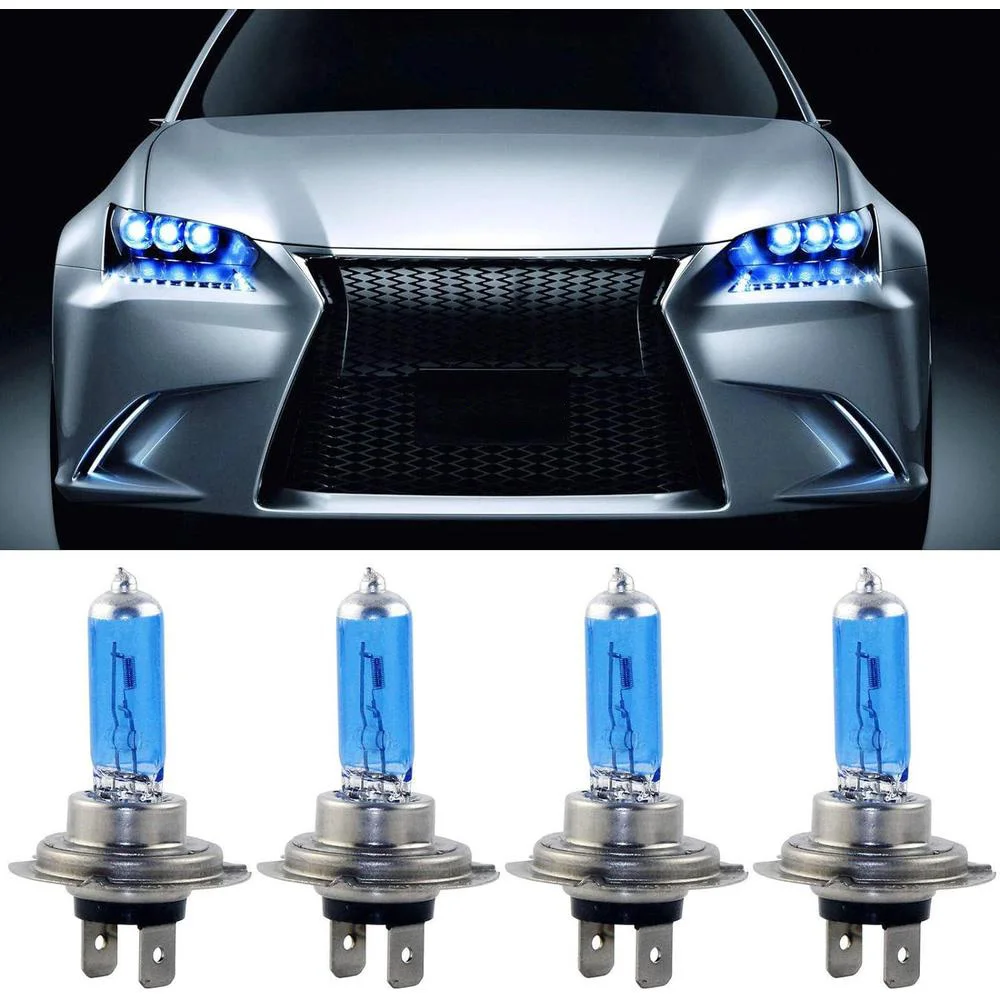 1/4pcs H7 Halogen Headlight Bulb For 12 V vehicles using an H7 PX26d bulb holder and a lamp circuit rated for 100 W