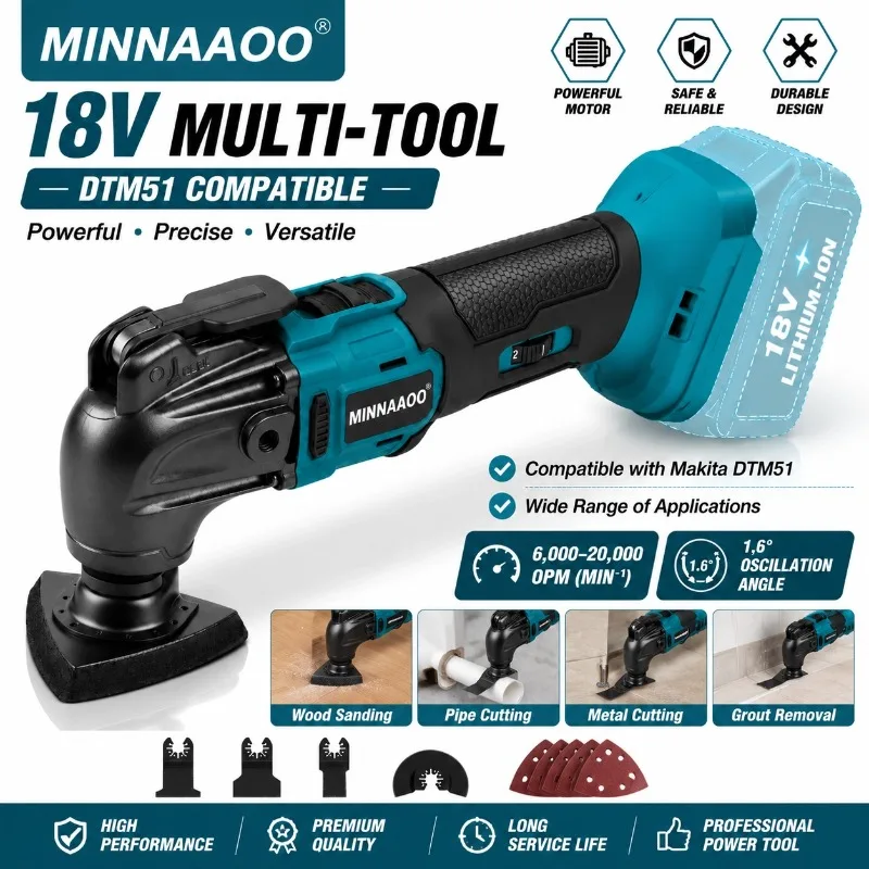 MINNAAOO 18V 6.0Ah Battery Pack Lithium Ion Rechargeable Battery For Cordless Power Tools High Performance