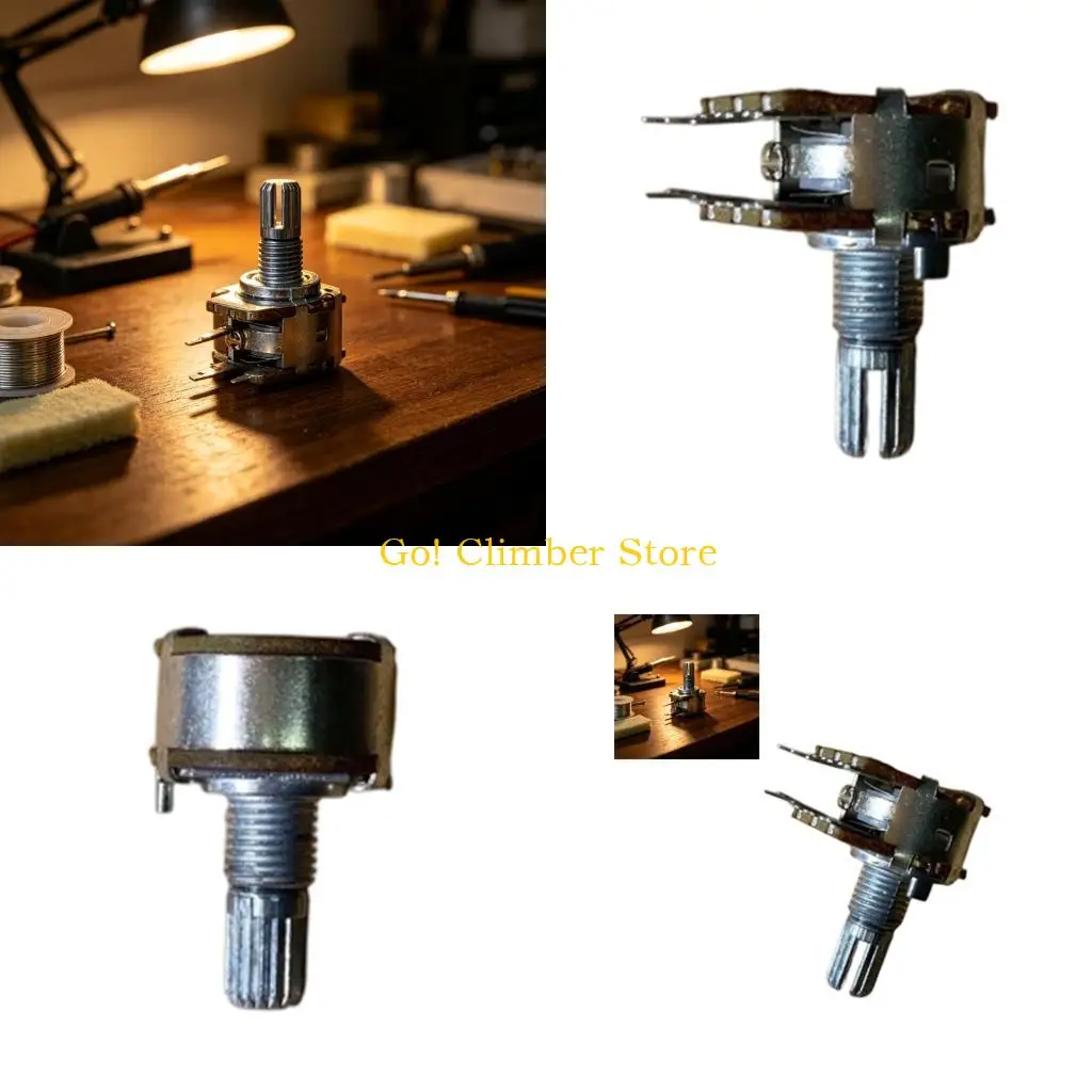 Q84C Threaded Shaft Potentiometer With Panel Bushing and Solder Terminals, Electronic Instrument Component for Control Repair