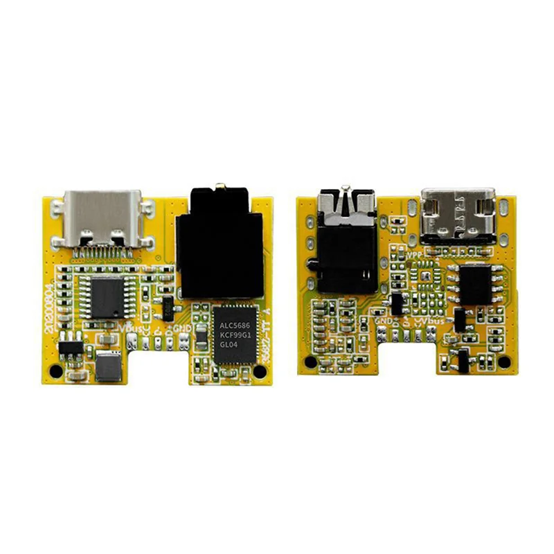 Adaptador de áudio digital tipo C, 2 em 1 Decode Board, módulo PCBA, ouvindo músicas de carregamento, 3.5LDR6023 + ALC5686