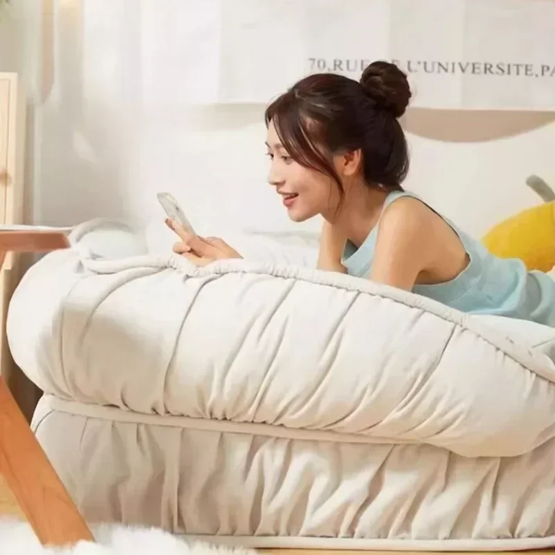 Large Lazy Sofa Folding Living Room Balcony Chaise Simple Modern Bedroom Portable Single Sofa Relax Chair Indoor Furniture