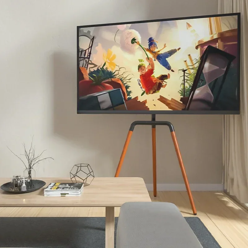 

32-65 In LCD TV Stand Nordic Simple Floor Type Stable Movable Hanging Rack Living Room Bedroom Art Exhibition Shelf Adjustable