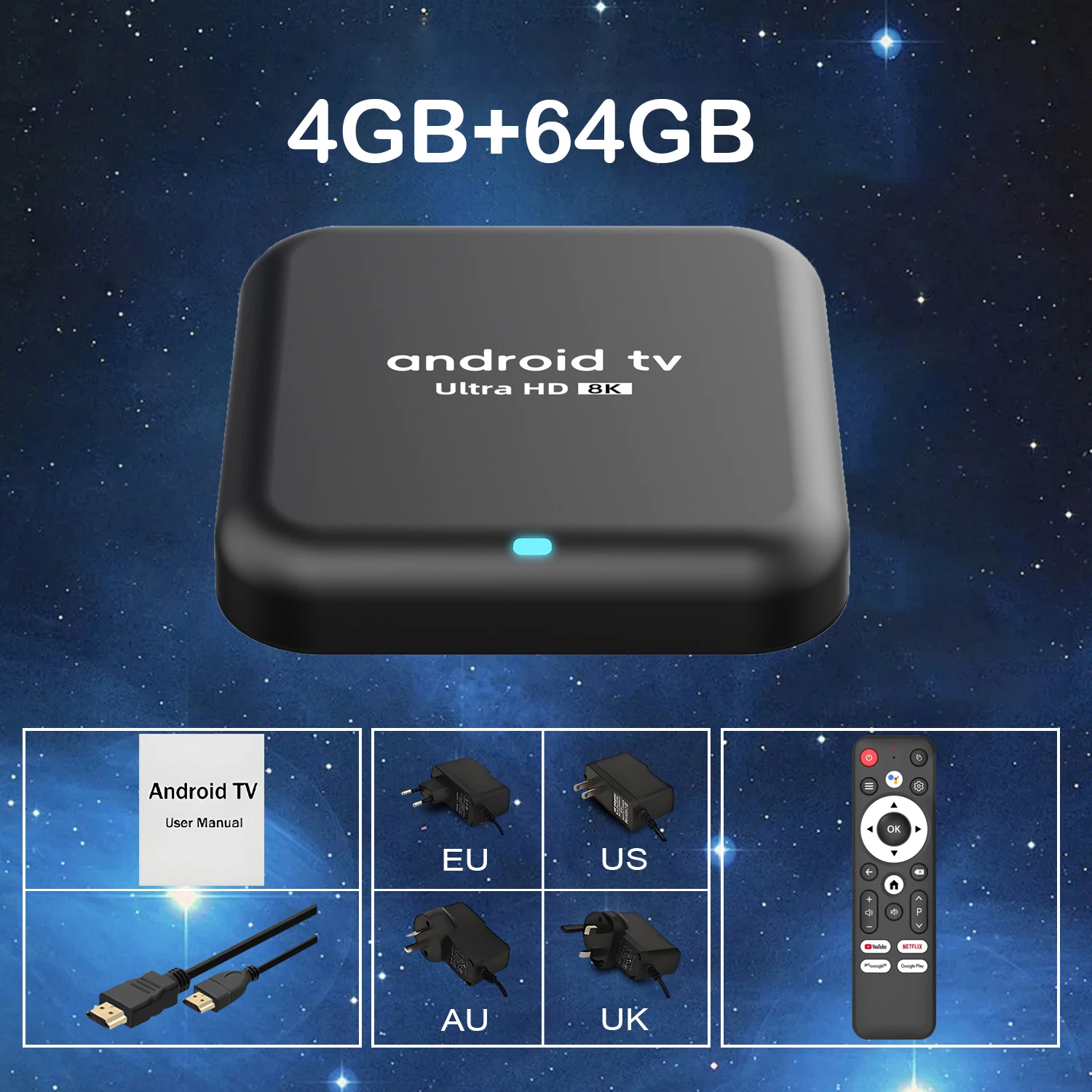 Android 16 Smart TV Box Q18 RK3518 Chip 8GB+256GB 8K Media Player Google Sprachassistent Dual WLAN BT 6.0 Sehr Schnelle Set-Top-Box