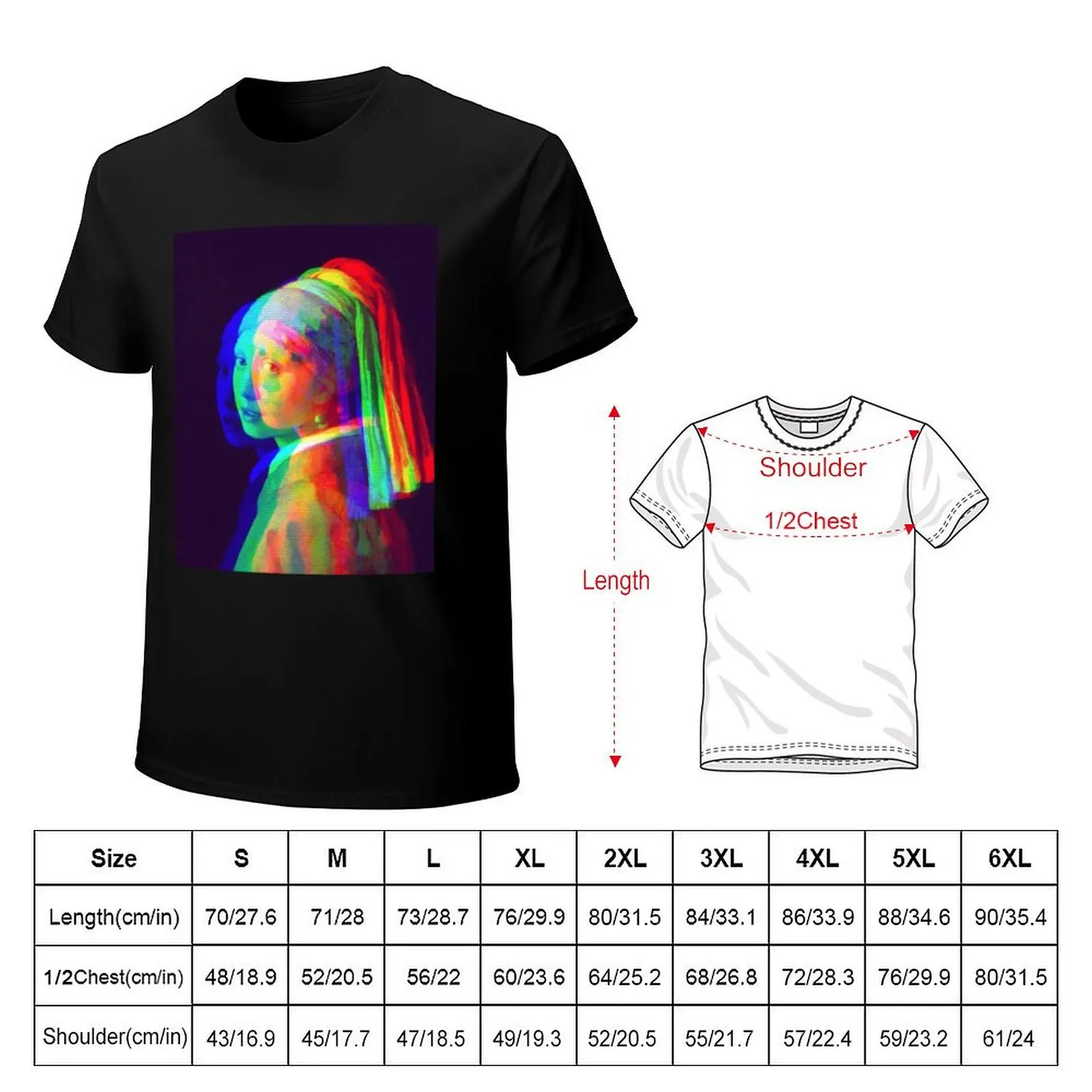 Girl with a Pearl Earring T-Shirt Sports Basic Short Sleeve T-Shirt