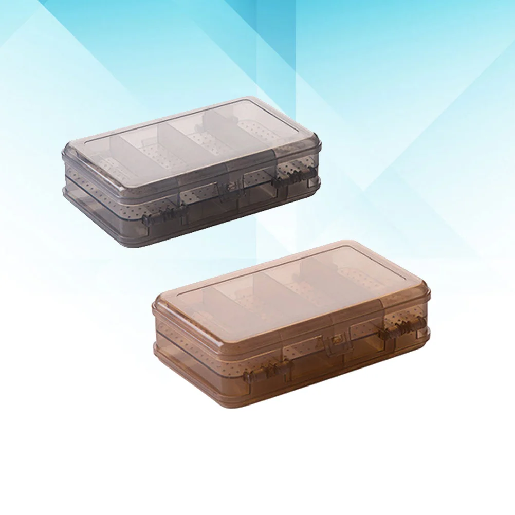 

2Pcs Jewelry Storage Container Double Layers Transparent Plastic Earring Box Compact Size Hanging Hole Jewelry Case for Women