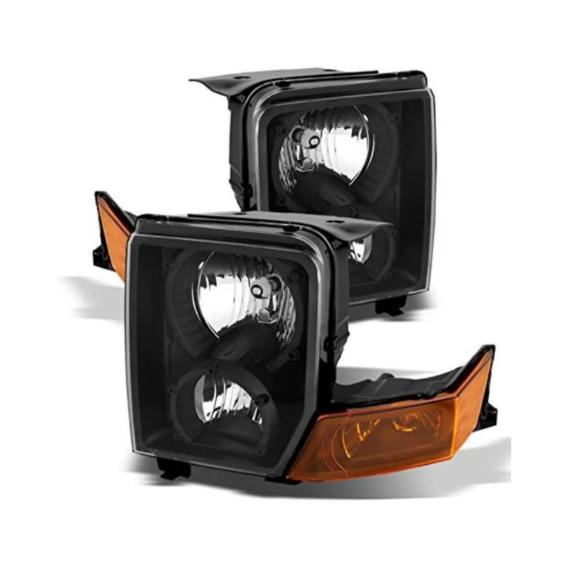 New Condition Black Amber Halogen Headlight Assembly Fits for Jeep Commander 2006-2010 Auto Parts