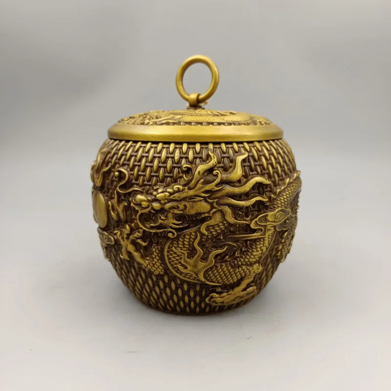 

Bronze Ornaments Dragon and Phoenix Auspicious Jar Home Decorative Crafts Wholesale