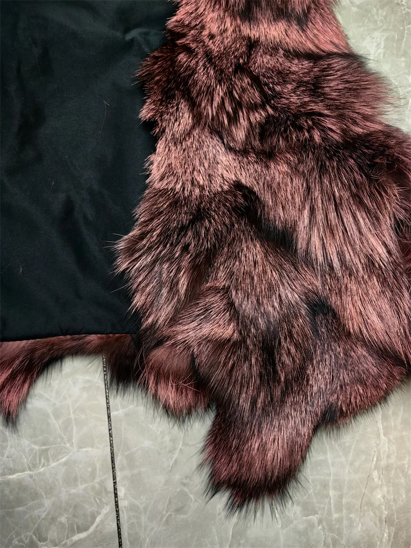 여성용 천연 여우털 숏 베스트 민소매 조끼 한국 패션 올매치 의류 가을 겨울 아우터