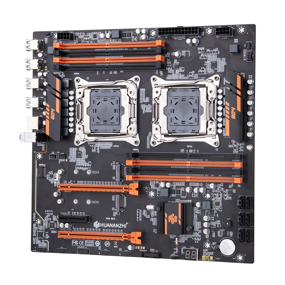 HUANANZHI X99 مجموعة اللوحة الأم وحدة المعالجة المركزية المزدوجة مع E5 V3 V4 DDR4 ماكس 256 جيجابايت 2400 ميجا هرتز دعم M.2 NVME مجموعة خادم بار قابلة للتغيير