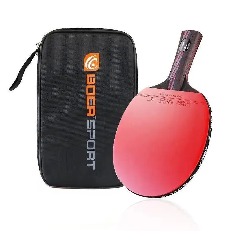 Professional Table Tennis Racket with Case Rubber FL CS Handle Ping Pong Racket Bat Carbon Blade Pingpong Paddle Offensive 1PCS