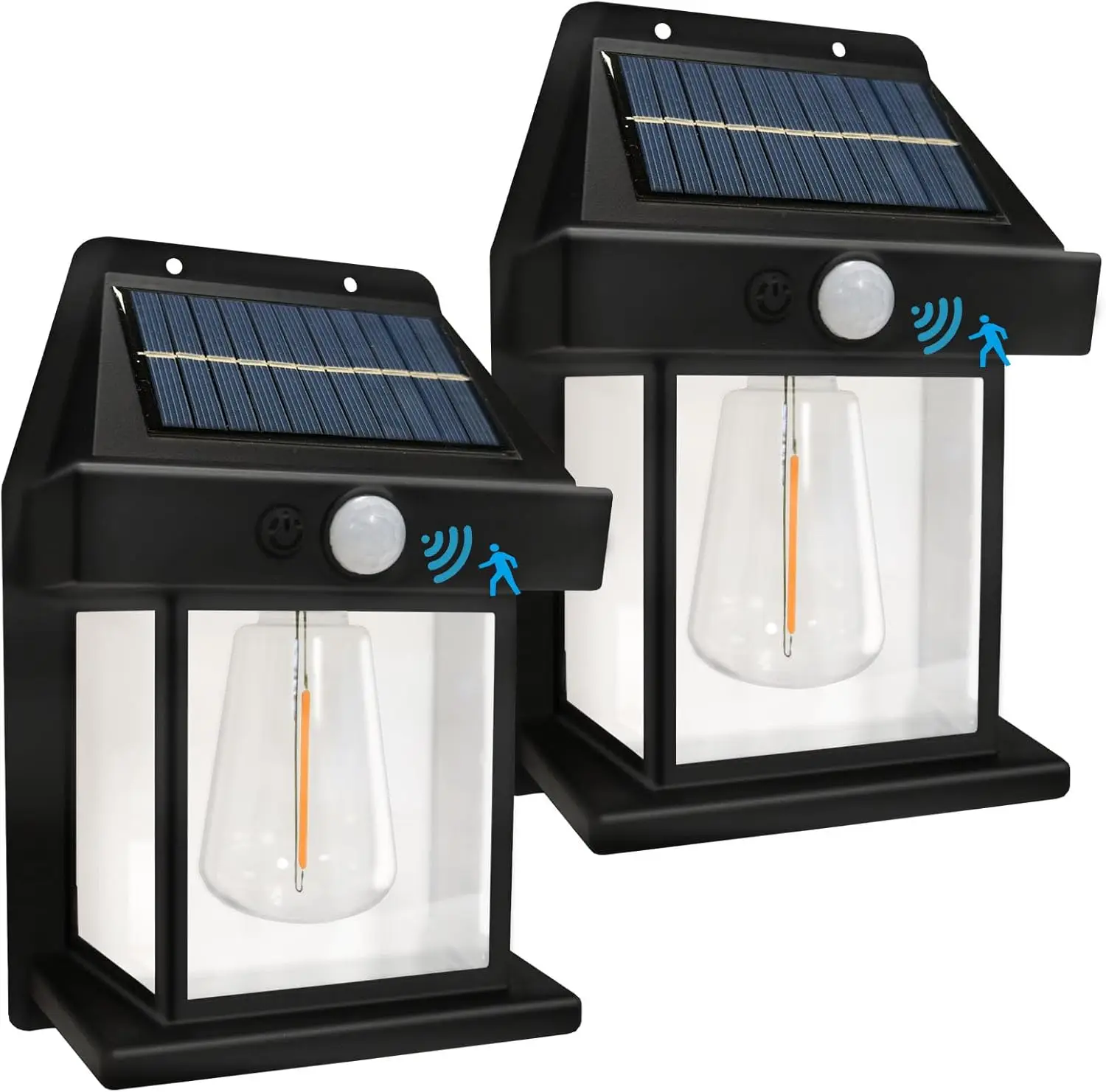 1/2/4/8 zonne-wandlampen IP44 bewegingssensor LED-lantaarn wandmontage geschikt voor buitenverlichting op binnenplaats veranda dekken