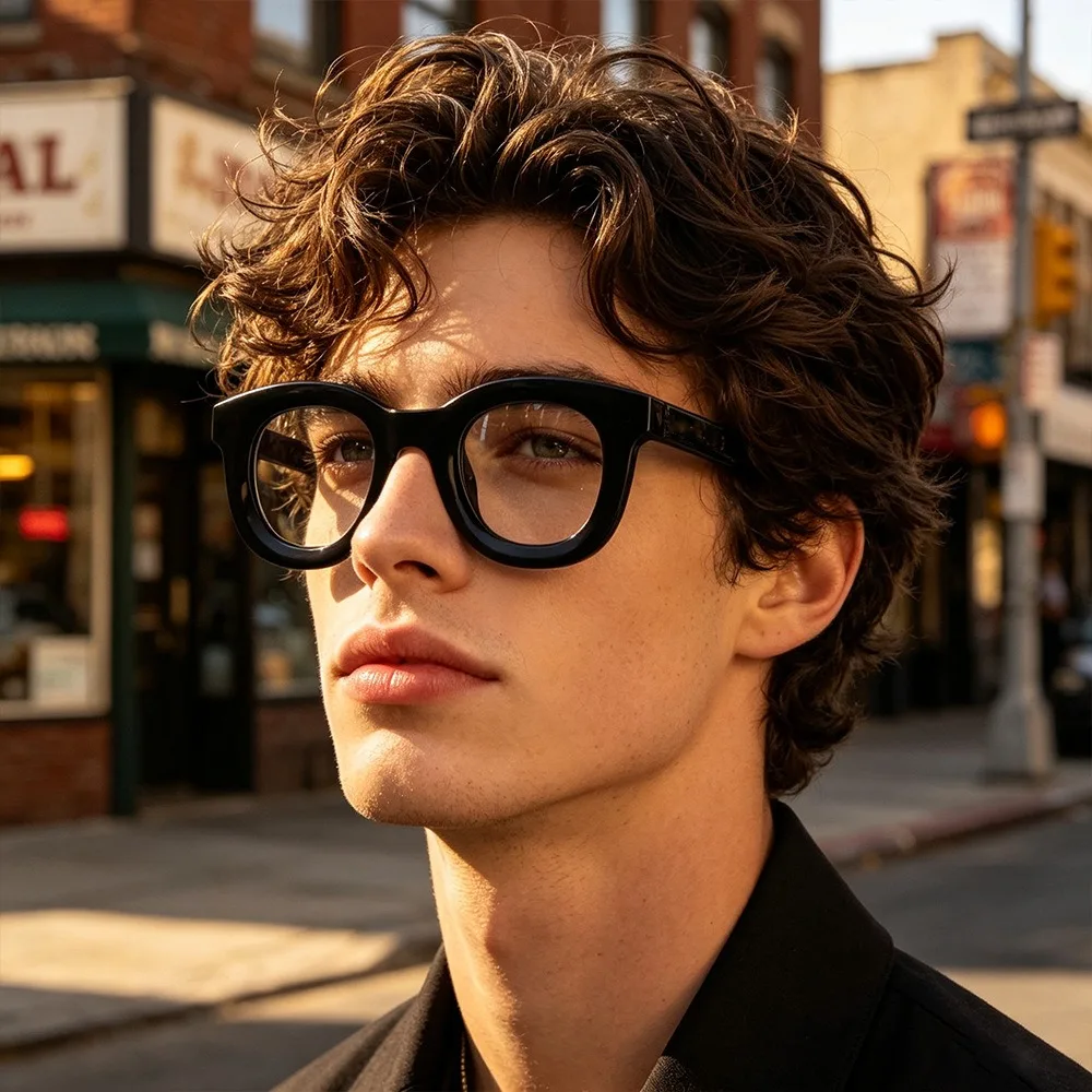 High Quality Acetate Eyeglasses Frame Vintage Square Glasses Frame Men Women Brand Designer Eyeglasses Handmade Eye Glasses