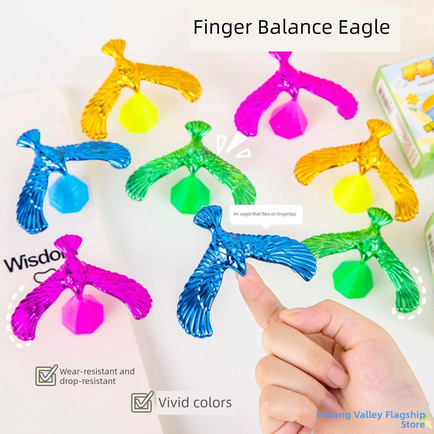 Balanced Bird Toy Children's Finger Balance Eagle Nostalgic Gravity Bird Creative Gift Kindergarten Gift Blue Valley Brand