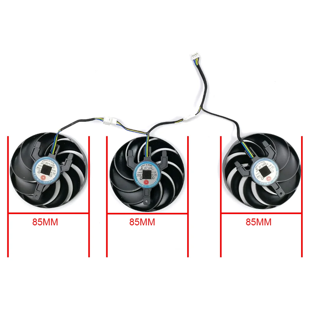 3 FAN Original 85MM 4PIN FDC10H12D9-C Brand new GPU fan for SAPPhiRE PULSE AMD Radeon RX 6800 6800XT gaming graphics card