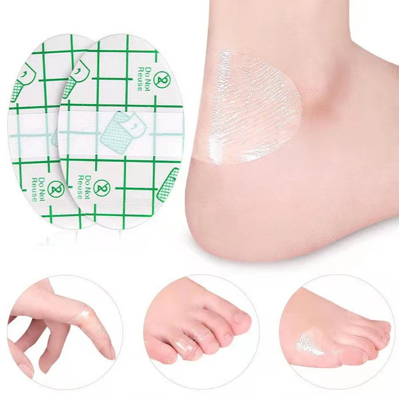 20pcs/set Heel Tape Patch Multifunctional Transparent Oval Band Aid PU Waterproof Wound Plaster Dressing Adhesive Bandages