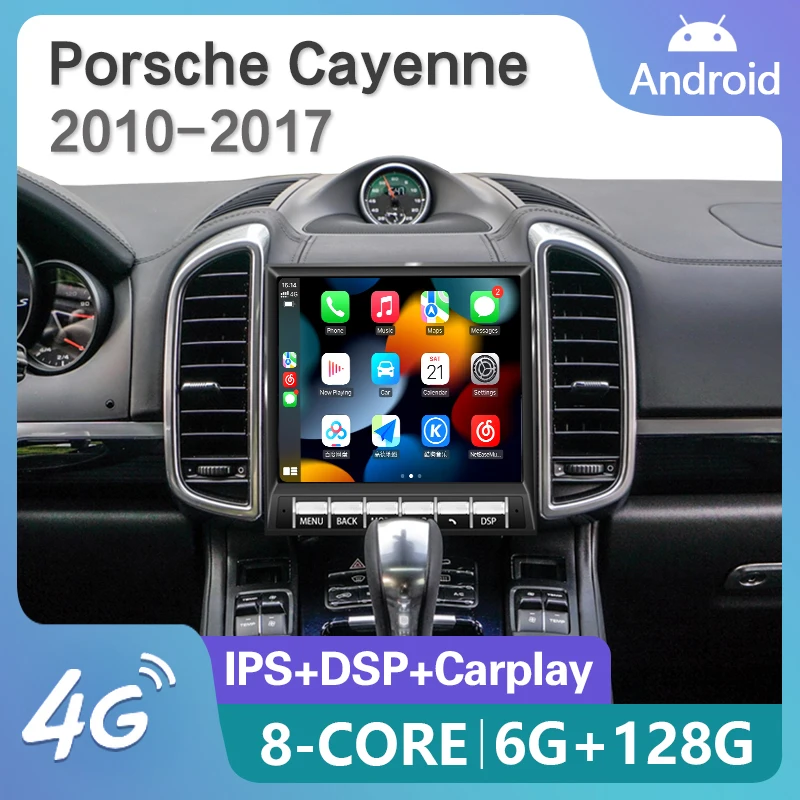 

8,4-дюймовый 2 Din Android Car Stereo Radio для Porsche Cayenne 2010 2011 2012 2013 2014 2015 2016 2017 Мультимедийный видеоплеер Навигация GPS Carplay Авторадио Головное устройство DVD-плеер с экраном