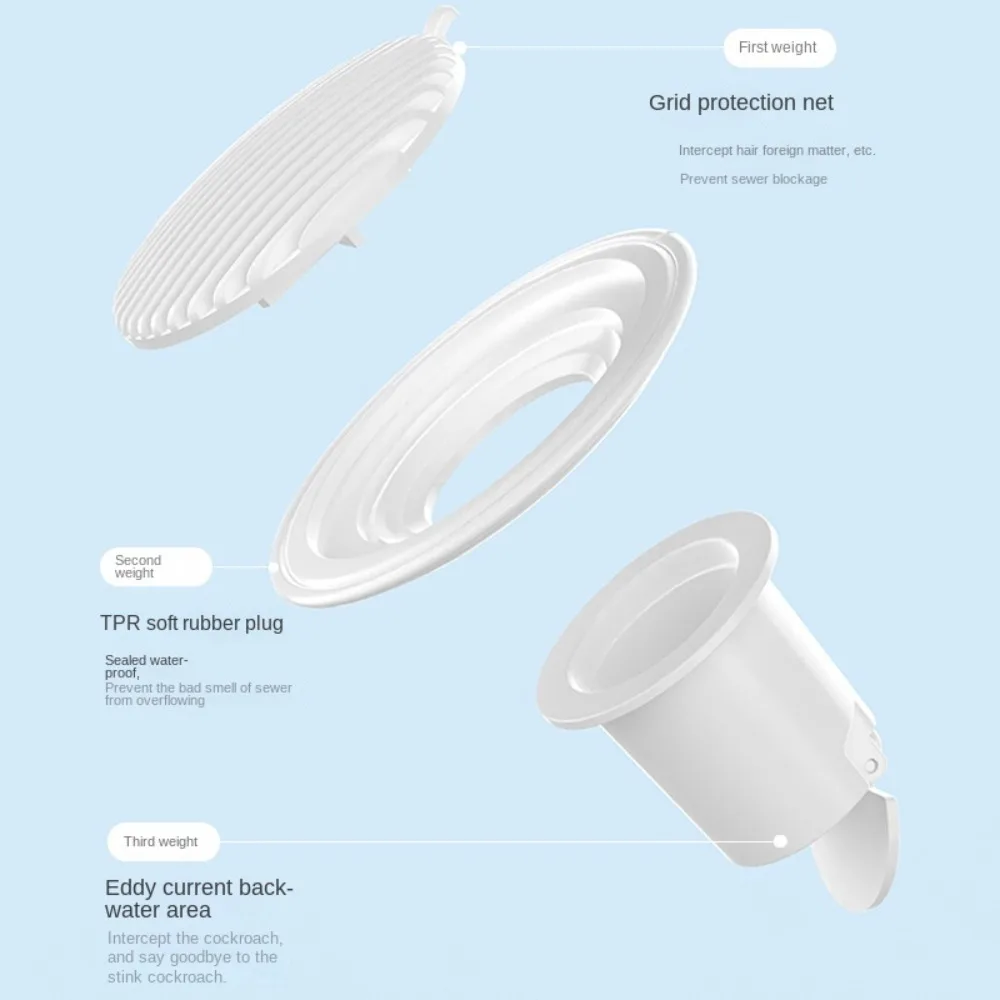 Cover Plug Silicone Sewer Deodorant Insect-proof Anti-odor Floor Drain Prevention Deodorant Shower Floor Drain Shower