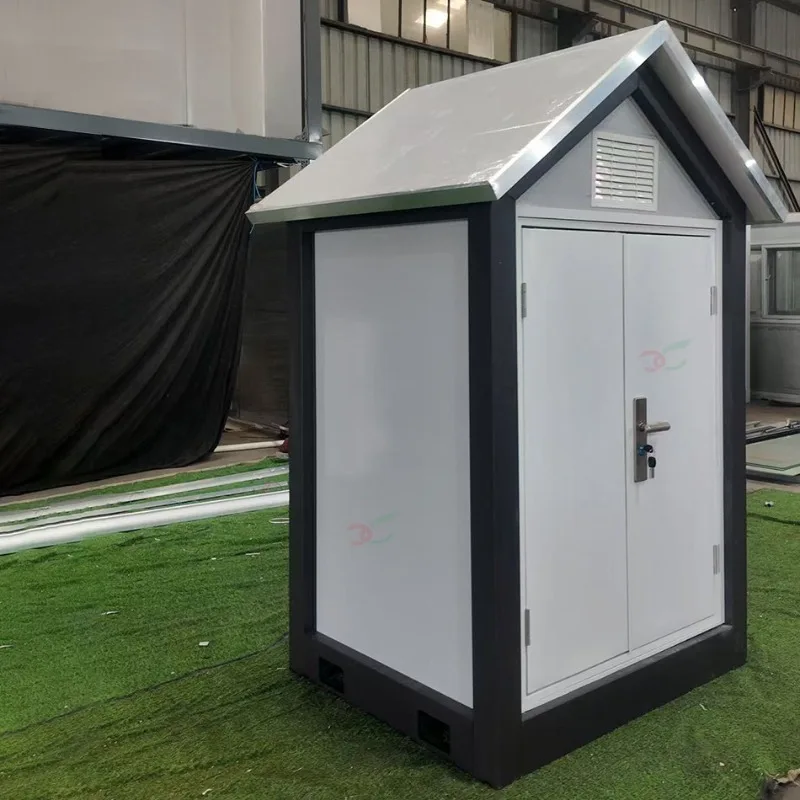 Outdoor Prefab Portable Small Cabin Steel Structure Garden Tool Storage House Pet Shed Outside Park Emergency Supplies Hut