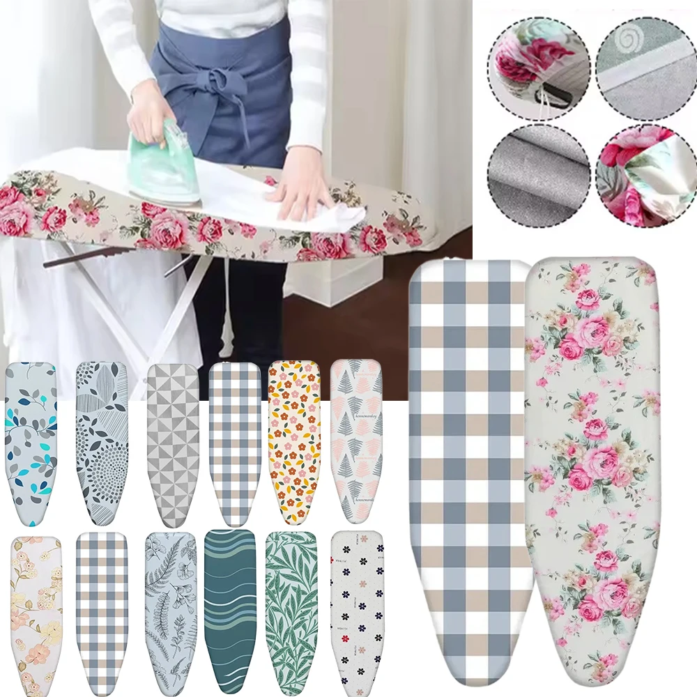 

Upgraded Heatproof Ironing Board Cover Thick Universal Pad with Elastic Edge Printed Padded Cloth Durable Anti-Scald Laundry Pad