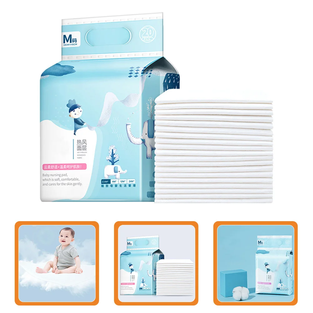 

20Pcs Disposable Baby Waterproof Diaper Changing Pads Soft Absorbent Changing Pad Liners for Stroller Crib Travel