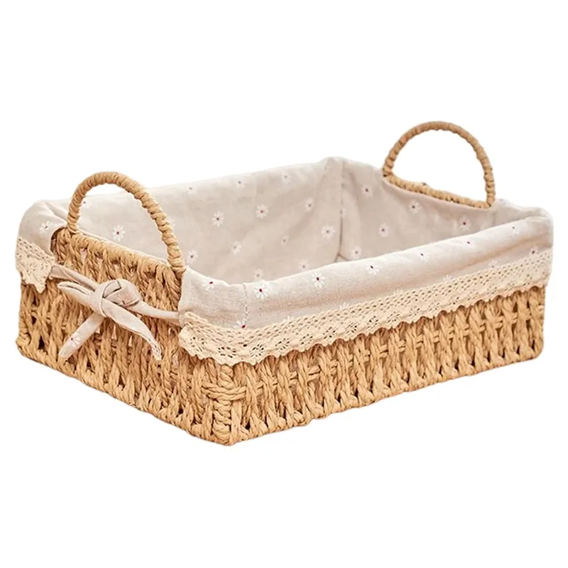 

ABZV-кухонный органайзер, корзины ручной работы с ручками, косметичка для спальни, ванной комнаты, завтрака, фруктов, декоративная Recta