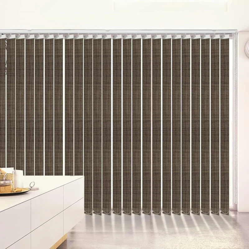 Manufacture Modern High Quality Curtains Textured Fabric Vertical Sheer Blinds For Bedroom