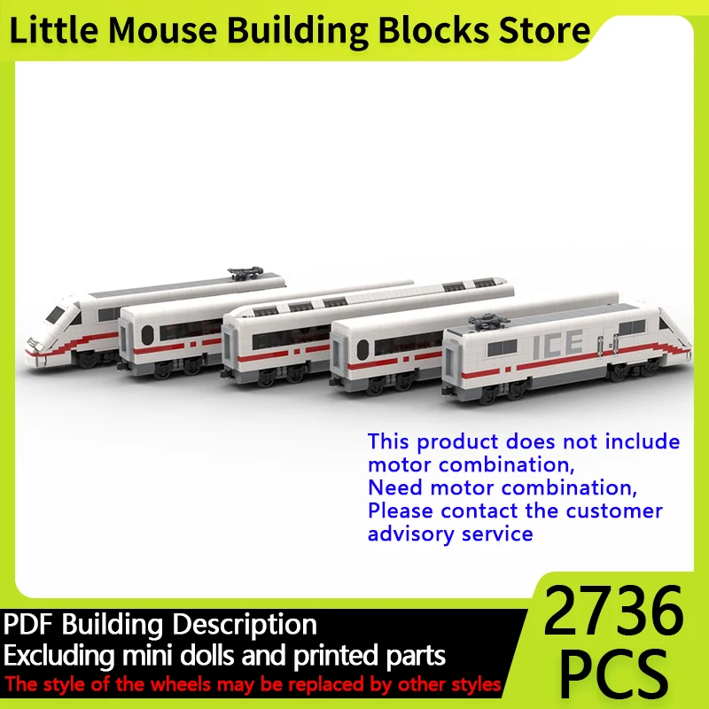 

City Car Model MOC Building Bricks DB ICE 1-German High-Speed Train Modular Technology Gifts Holiday Assemble Children Toys Suit