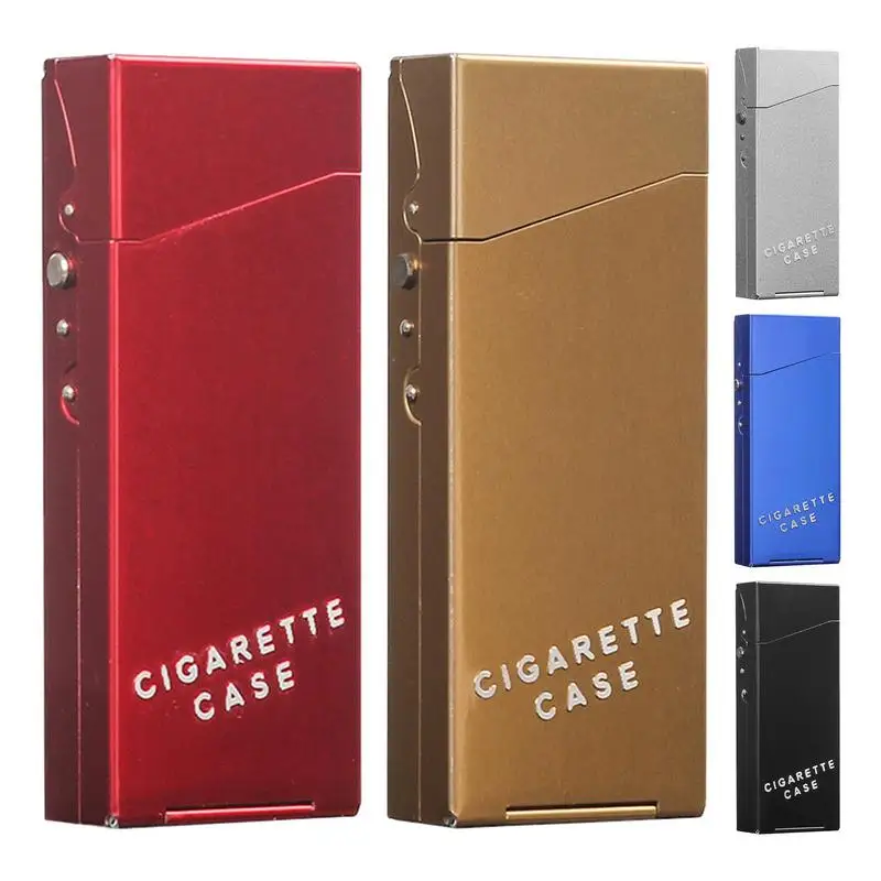 20Thin Cigarettes Thin Fashion Cigarette Case Aluminum Alloy Cigarette Accessories Prevent Moisture Waterproof Well-Sealed Store