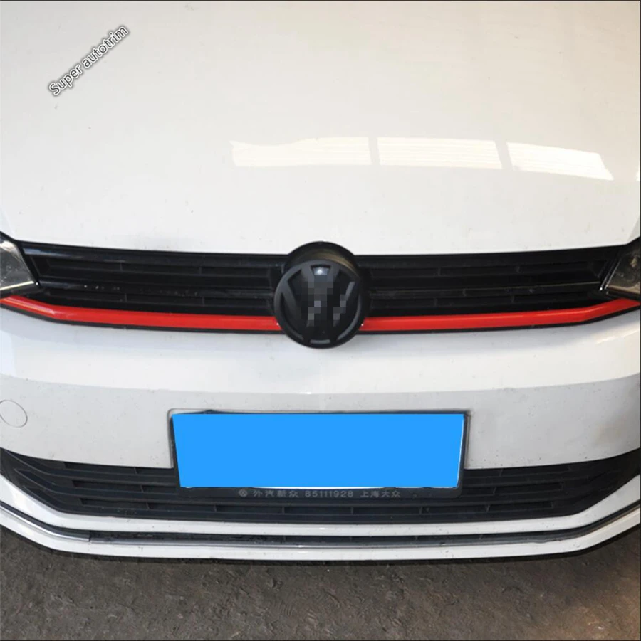 For VW Volkswagen Touran 2016 - 2021 Front Grille Grill Moulding Strip Decoration Cover Trim Black / Red Accessories Exterior