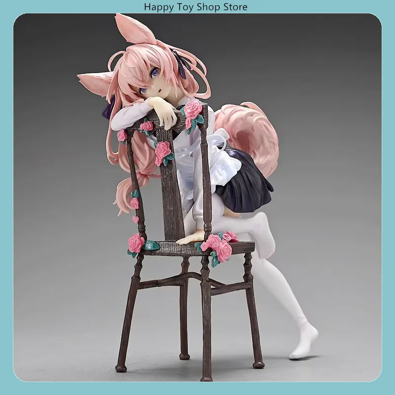 

21 см Flowa наклонение на стуле, кролик для девочек, аниме, ПВХ фигурка, статуя, украшение для рабочего стола, подарок ​