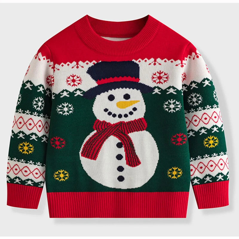 2025 عيد ميلاد سعيد لطيف نمط عيد الميلاد الاطفال ديناصور سترة بلوفر مغزول السنة الجديدة طفل سترة عادية فتاة الصبي سترة