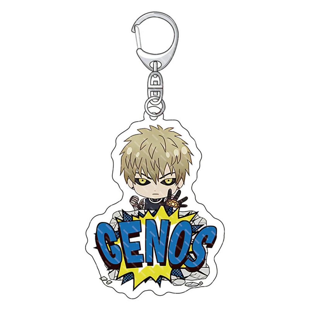 6cm 27PCS Anime one punch man Keychain Acrylic Stand Model Figure Cosplay Character Gifts Decoration Accesorios Goods