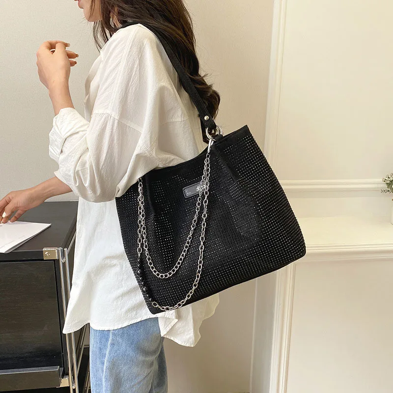 

Artificial Leather Retro Large Capacity Luxury Brand Tote Chain Crossbody Messenger Bags Handbags Letter Shoulder Shopper Purse
