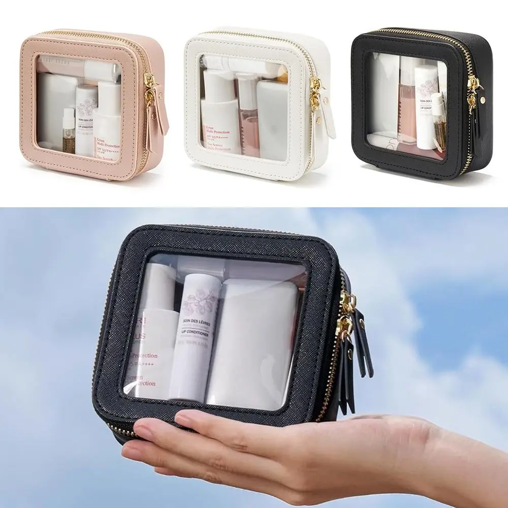 Travel Toiletries Bag Women Transparent  Makeup Bags Cosmetic Bags with Zipper Waterproof Wash Bag Large Makeup Bag for Women