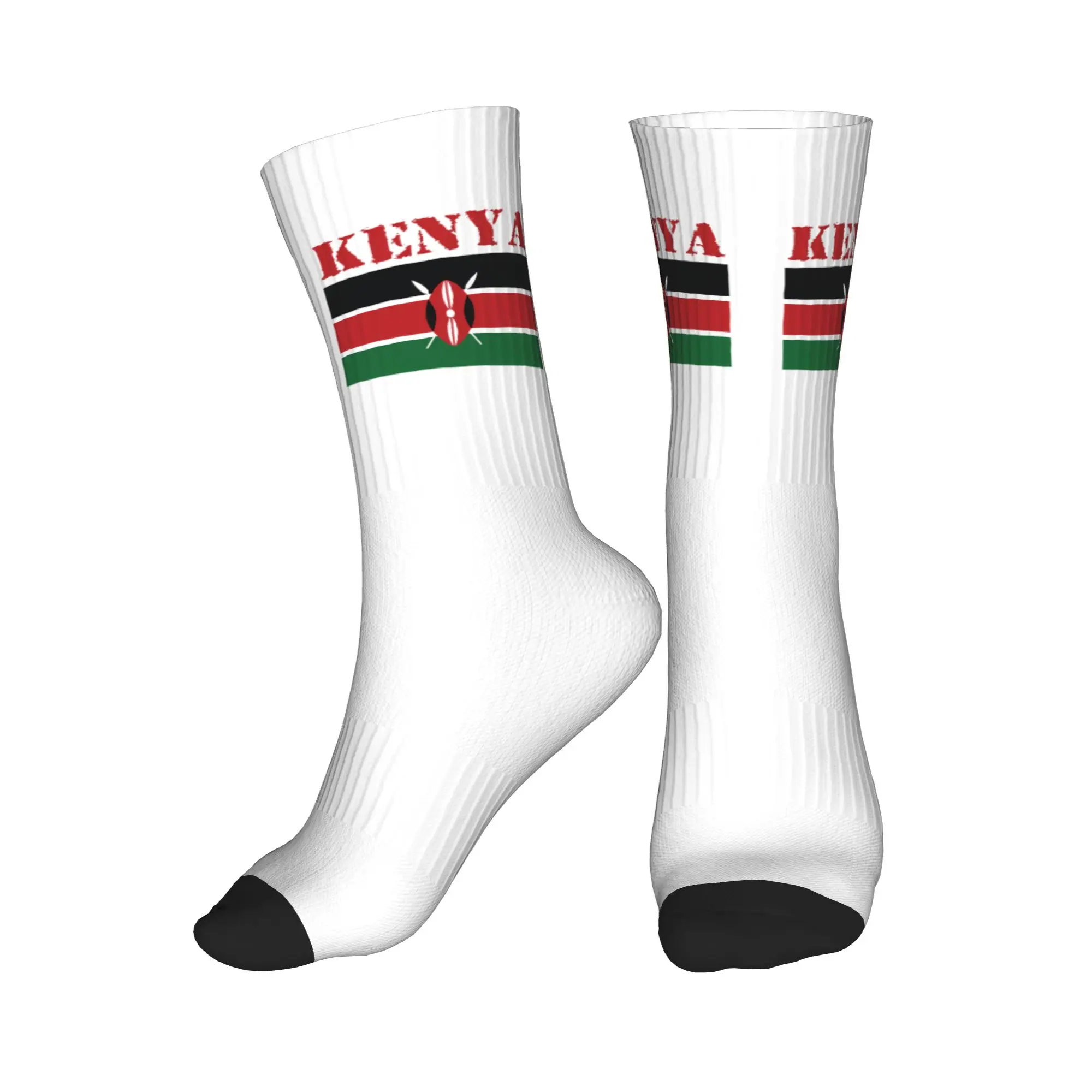 

Носки с флагом Кении, мужские и женские, теплые, модные, оригинальные носки средней длины